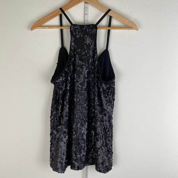NWT Johnny Was Etta Sequin Cami Size XS Black Top - Picture 9 of 14